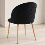Silla Bread Terciopelo Velvet Patas Efecto Madera