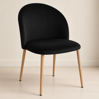 Silla Bread Terciopelo Velvet Patas Efecto Madera