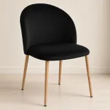 Silla Bread Terciopelo Velvet Patas Efecto Madera