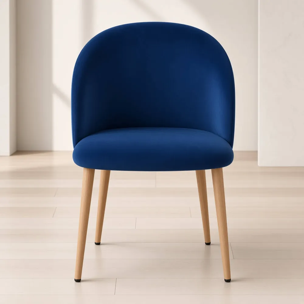 Silla Bread Terciopelo Velvet Patas Efecto Madera