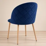 Silla Bread Terciopelo Velvet Patas Efecto Madera