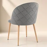 Silla Bread Terciopelo Velvet Patas Efecto Madera