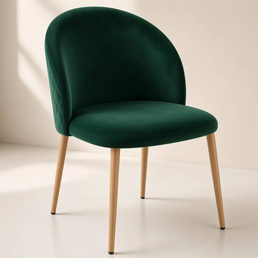 Silla Bread Terciopelo Velvet Patas Efecto Madera