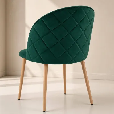 Silla Bread Terciopelo Velvet Patas Efecto Madera
