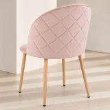 Silla Bread Terciopelo Velvet Patas Efecto Madera