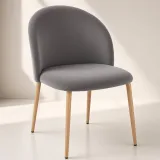 Silla Bread Terciopelo Velvet Patas Efecto Madera