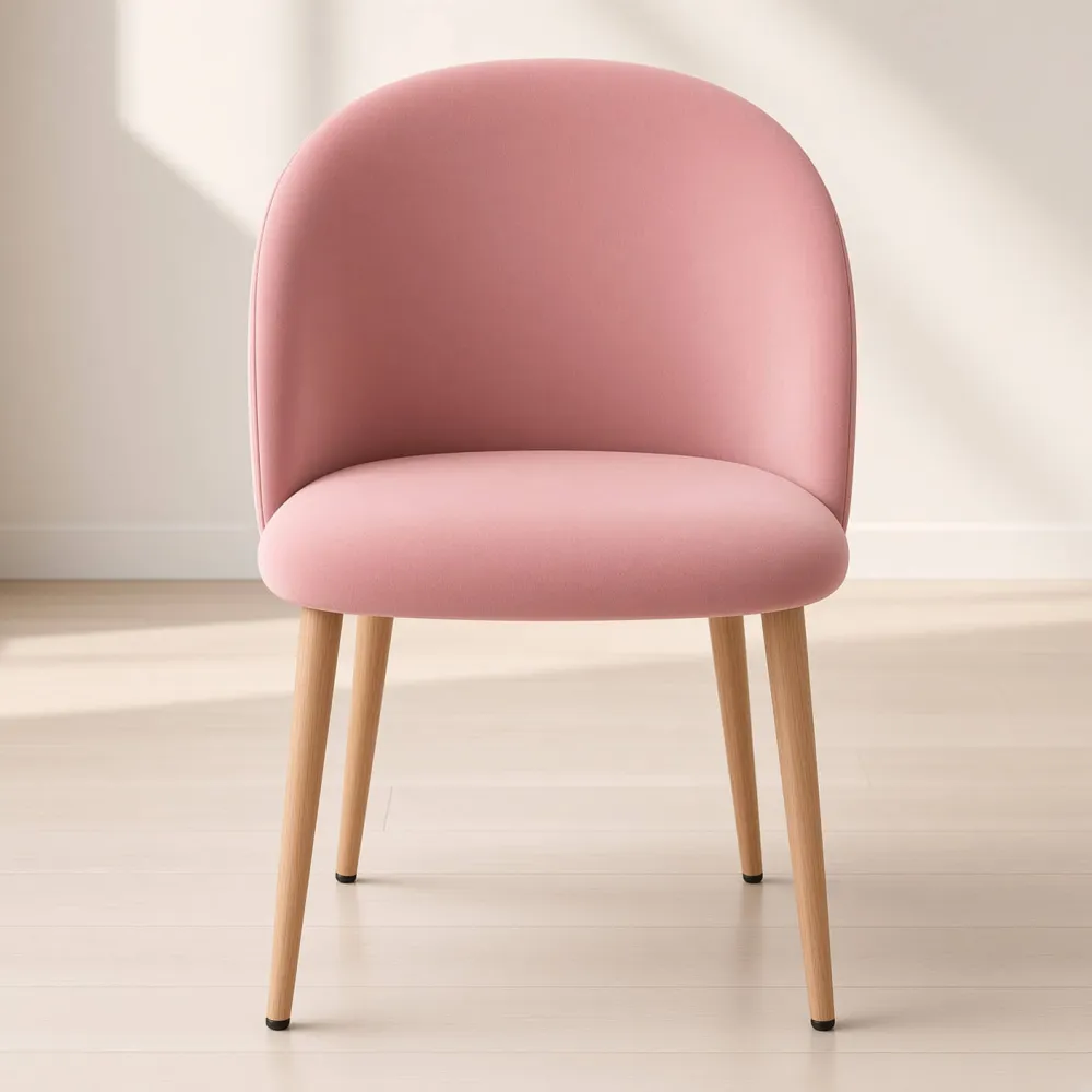 Silla Bread Terciopelo Velvet Patas Efecto Madera