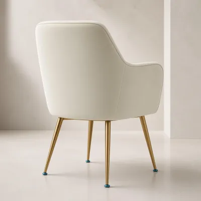 Silla Sitial Diamante Terciopelo con Brazos Patas Doradas