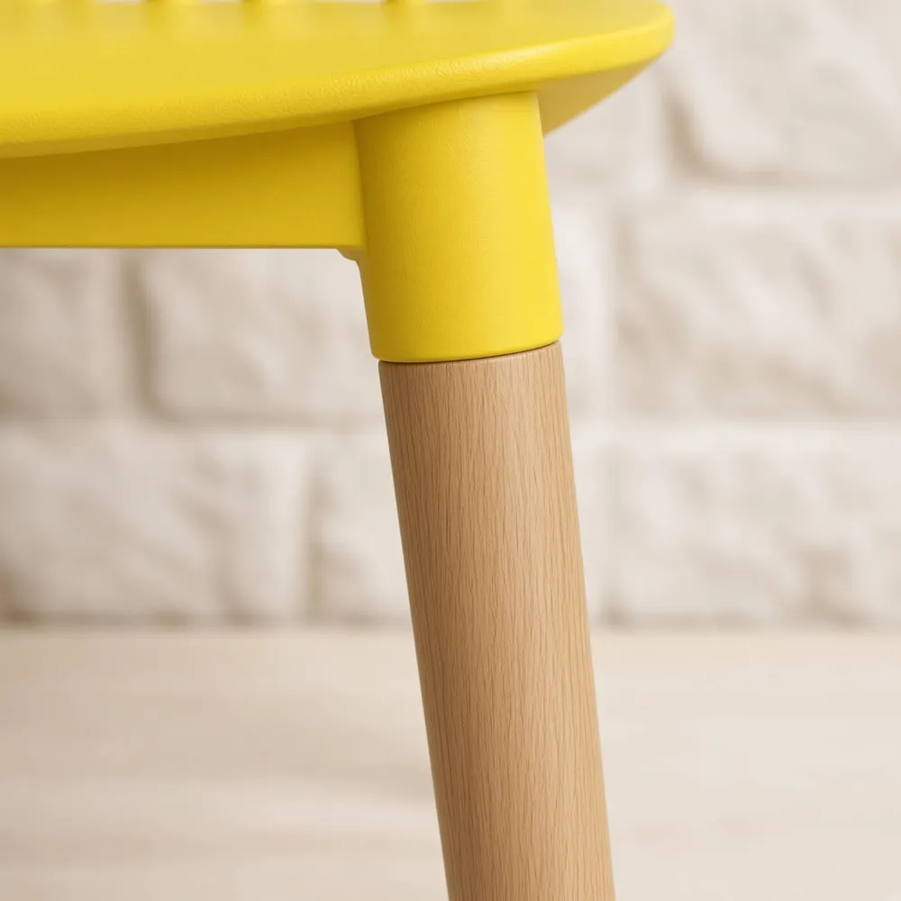 Silla Windsor Polipropileno Patas de Madera Haya Alemana