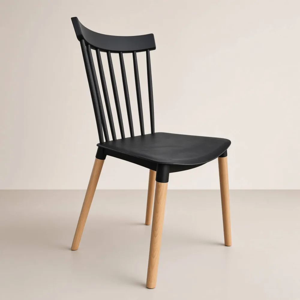 Silla Windsor Polipropileno Patas de Madera Haya Alemana
