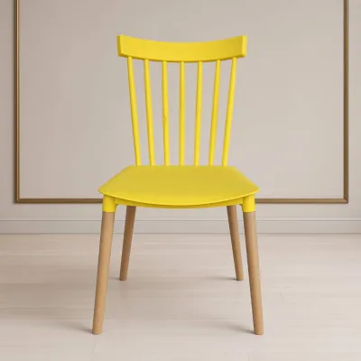 Silla Windsor Polipropileno Patas de Madera Haya Alemana