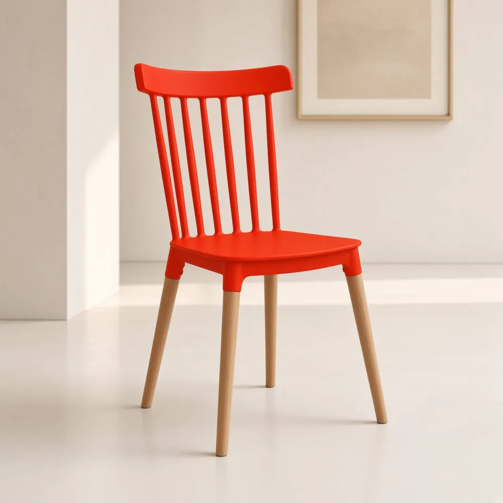 Silla Windsor Polipropileno Patas de Madera Haya Alemana