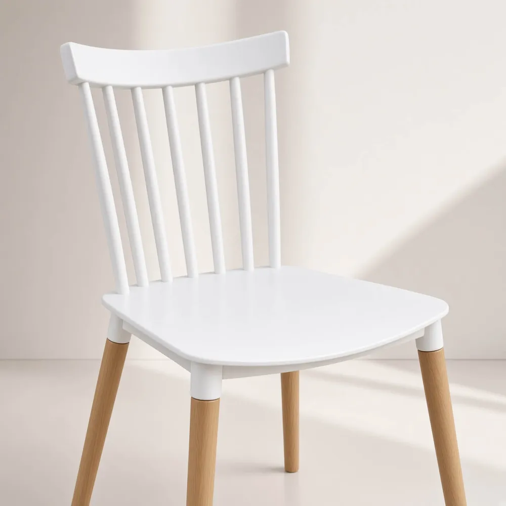 Silla Windsor Polipropileno Patas de Madera Haya Alemana