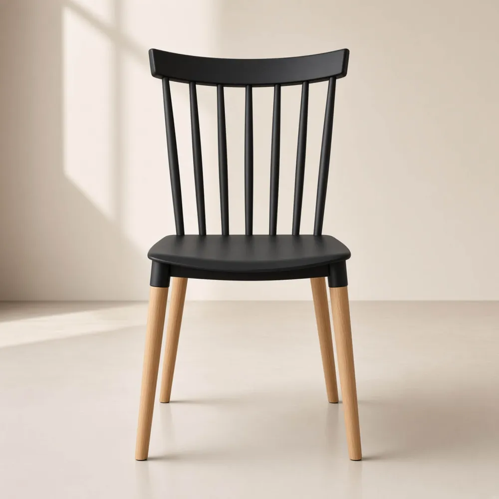 Silla Windsor Polipropileno Patas de Madera Haya Alemana