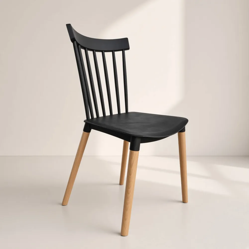 Silla Windsor Polipropileno Patas de Madera Haya Alemana
