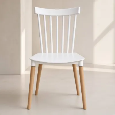 Silla Windsor Polipropileno Patas de Madera Haya Alemana