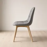Silla Capitoné Ecocuero Vintage Patas de Madera de Haya