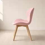 Silla Mariposa Radar Ecocuero Acolchada Patas Tulip de Madera de Haya