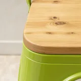 Silla Tolix Metálica con Asiento de Madera Apilable Industrial