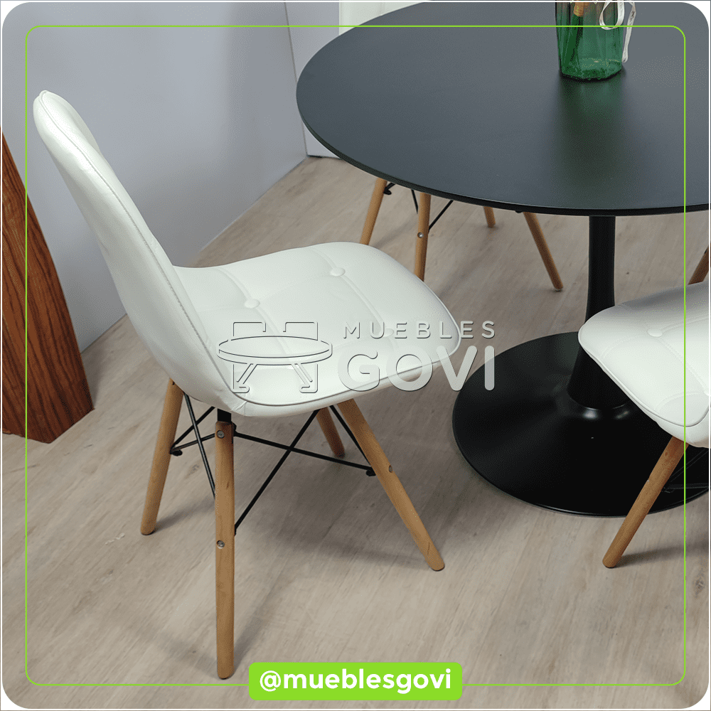 Comedor Jaspe Mesa Redonda y Sillas Buckle
