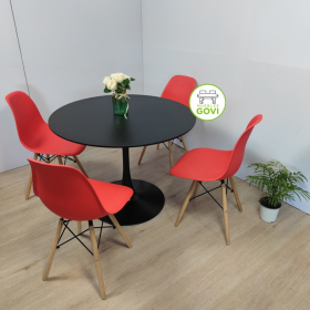 Comedor Venus Mesa  Tulip y Sillas Eames