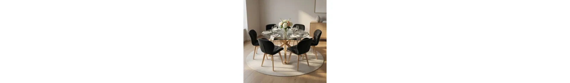 Comedores Redondos de Vidrio 4 y 6 Sillas | Muebles Govi